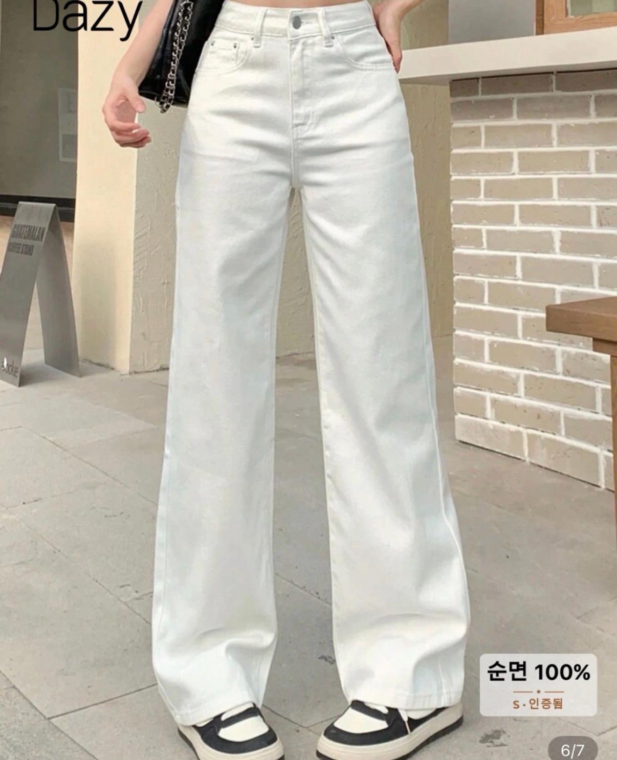 shein/ 여성 흰 면바지 M 3
