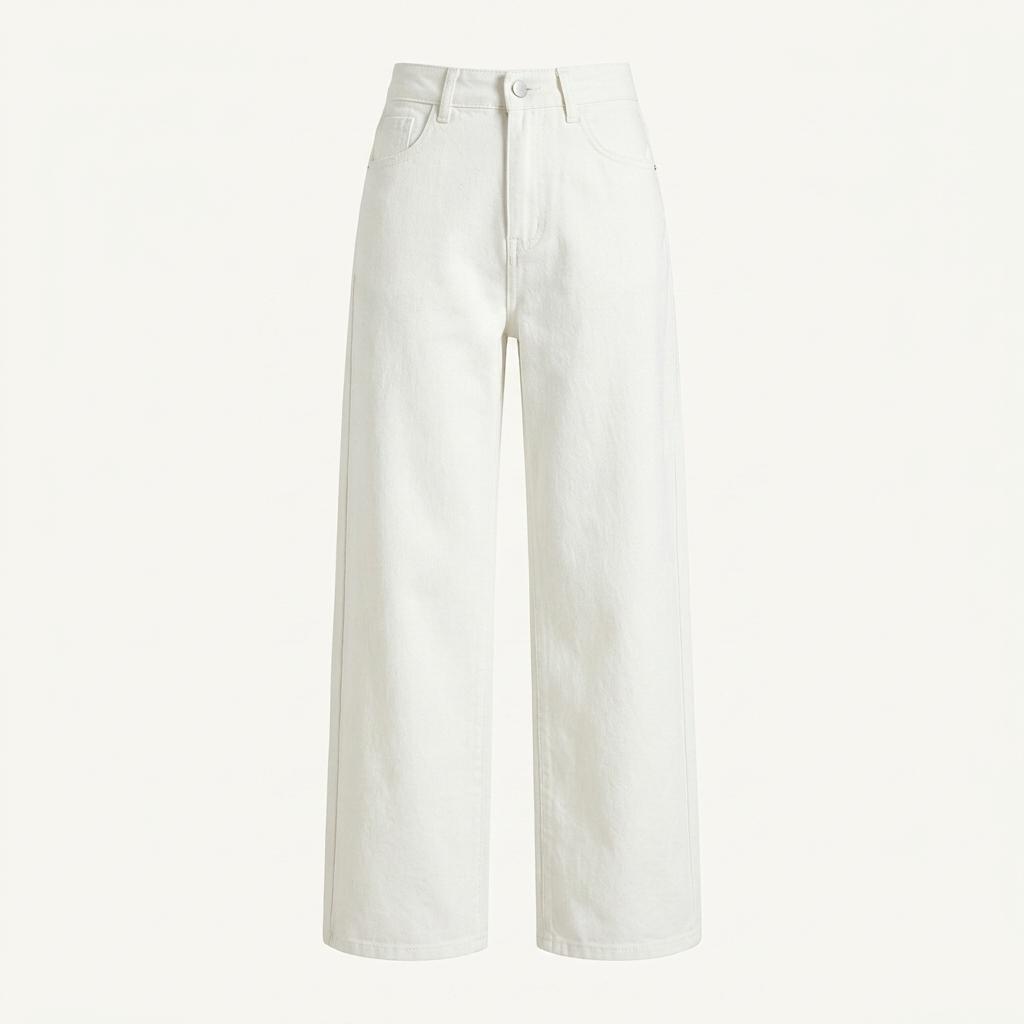 shein/ 여성 흰 면바지 M 1