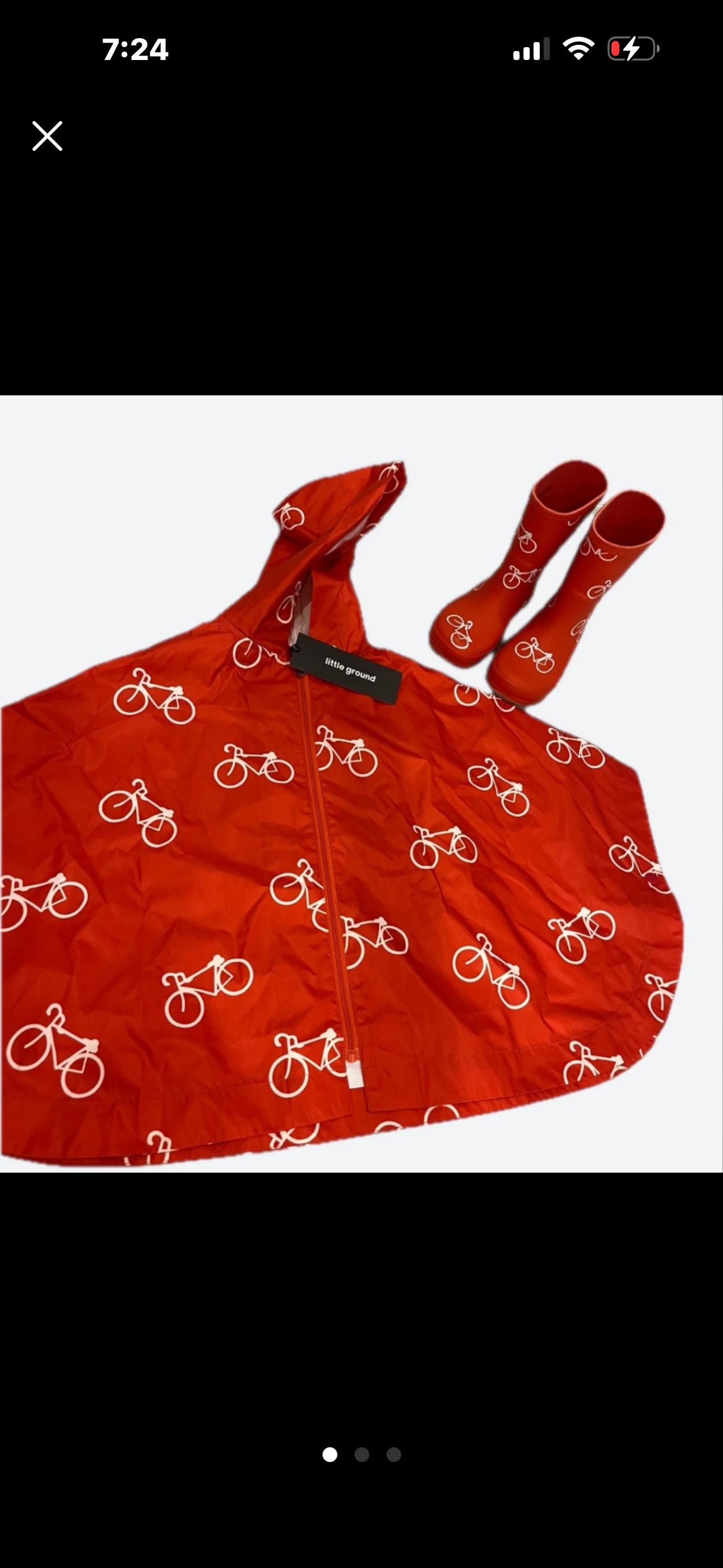 BOBO CHOSES 아동 우비 + 장화 세트 (4-5세)새상품 2