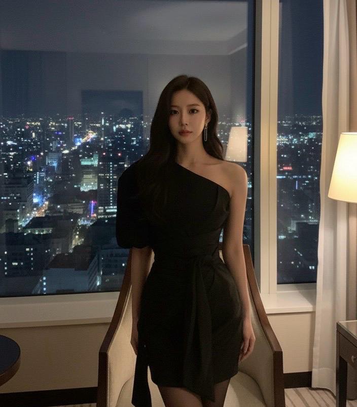 Q-6 한쪽어깨원피스미니 생일원피스 파티드레스 2