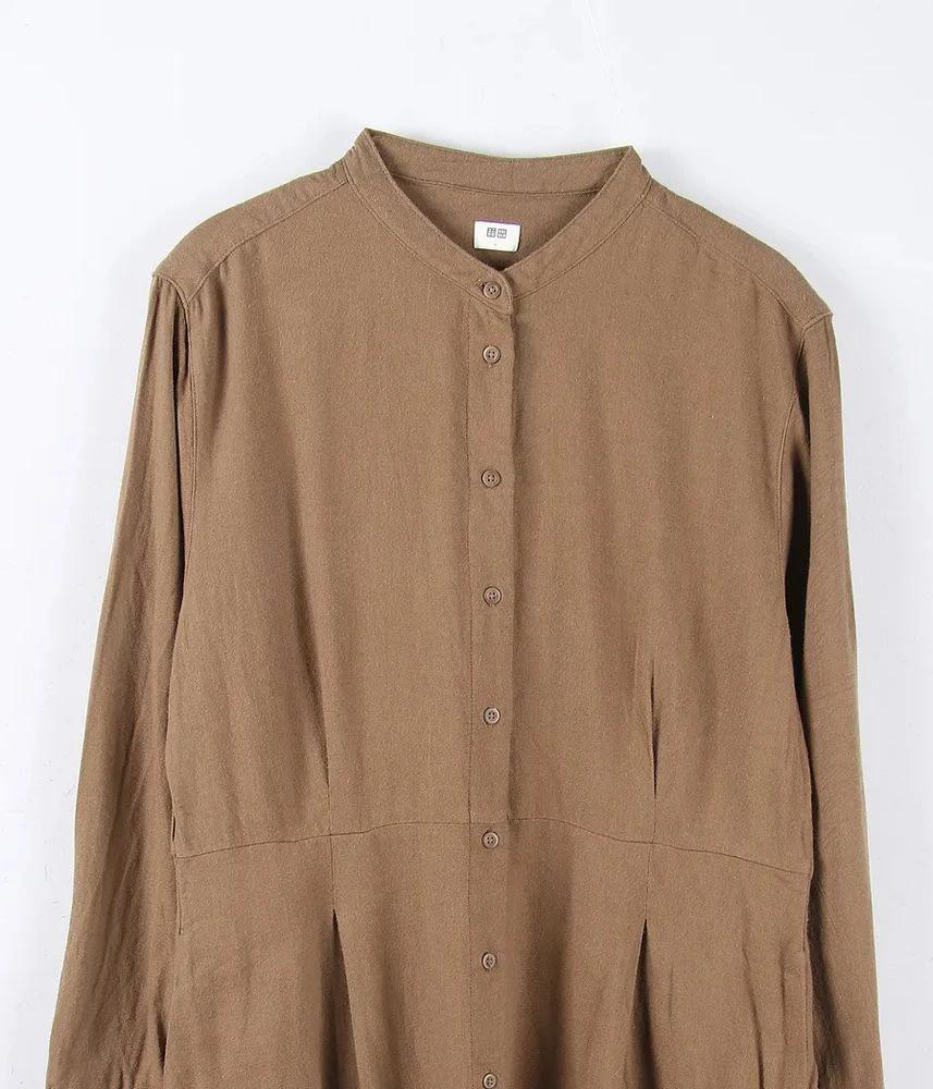 UNIQLO 유니클로 코튼 레이온 롱 원피스 여 (L) 8