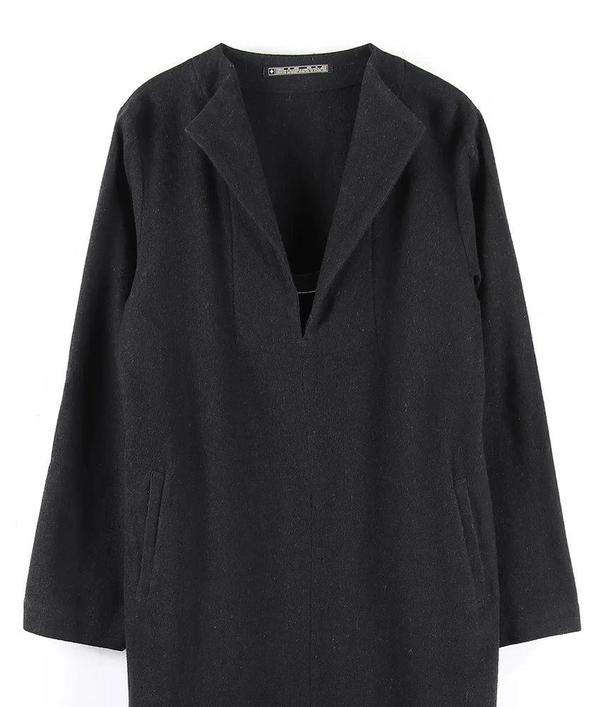 YOHJI YAMAMOTO 요지 야마모토 울 폴리에스터 롱 원피스 여 (M) 3