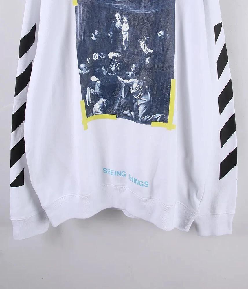 OFF WHITE 오프 화이트 코튼 100% 맨투맨 새 제품 남 (XL) 5