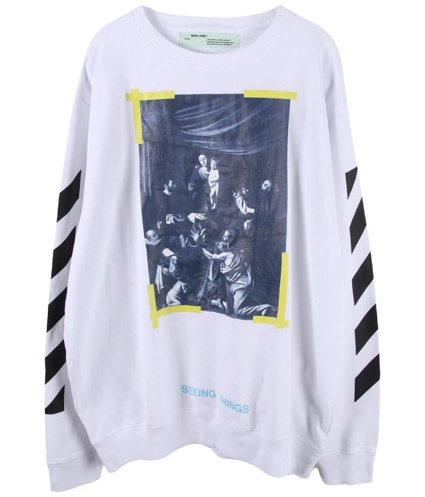 OFF WHITE 오프 화이트 코튼 100% 맨투맨 새 제품 남 (XL) 3