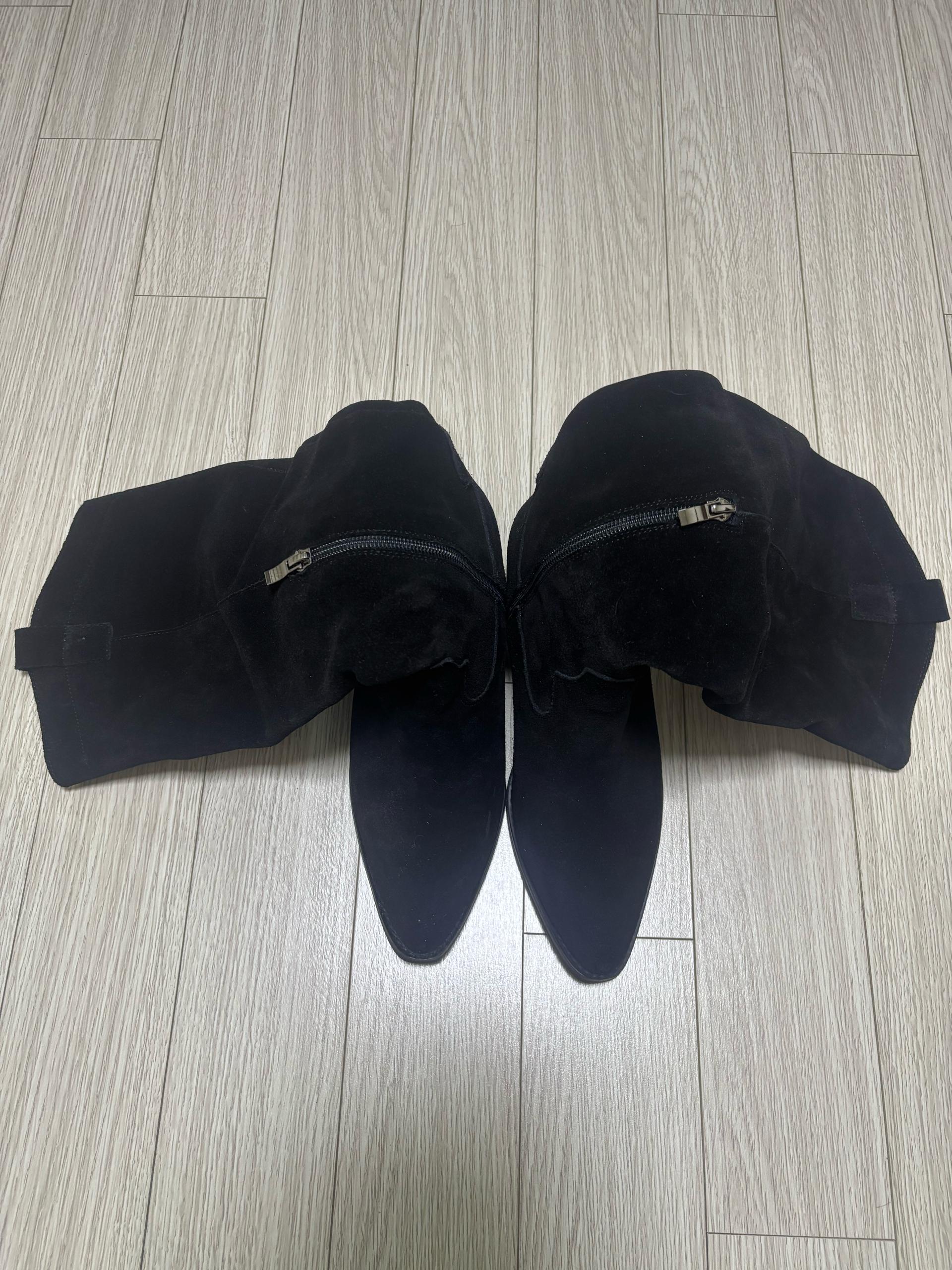 코모레비뮤지엄 스웨이드 롱부츠 블랙 5