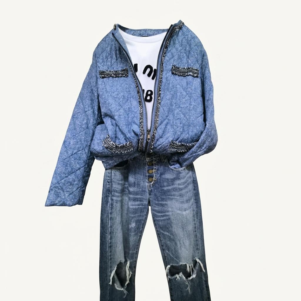 지컷 퀼팅집업자켓 1