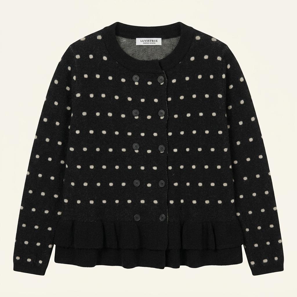 러브이즈트루 GT DOT FRILL CARDIGAN (free) 프릴가디건 1
