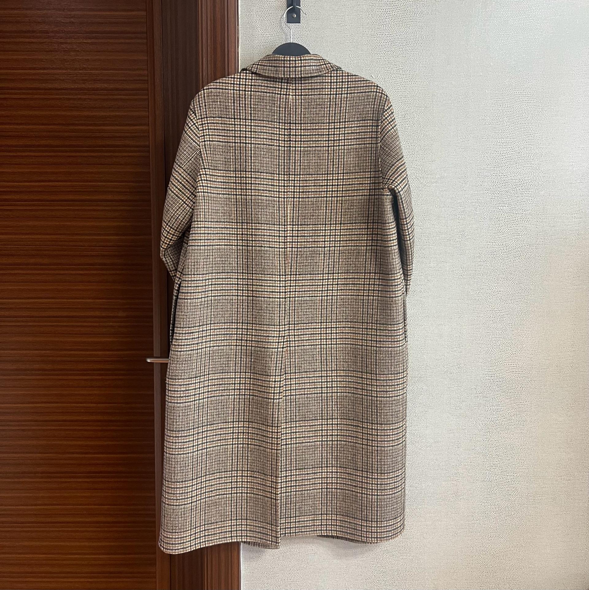 에잇세컨즈 체크 더블 롱코트 S size 3
