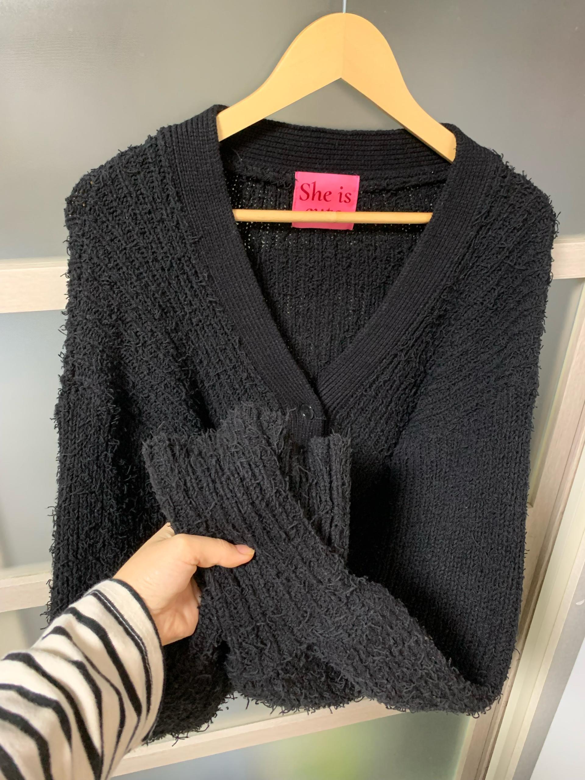 쉬이즈큐트 가디건 블랙 (정가 120,000원) 6