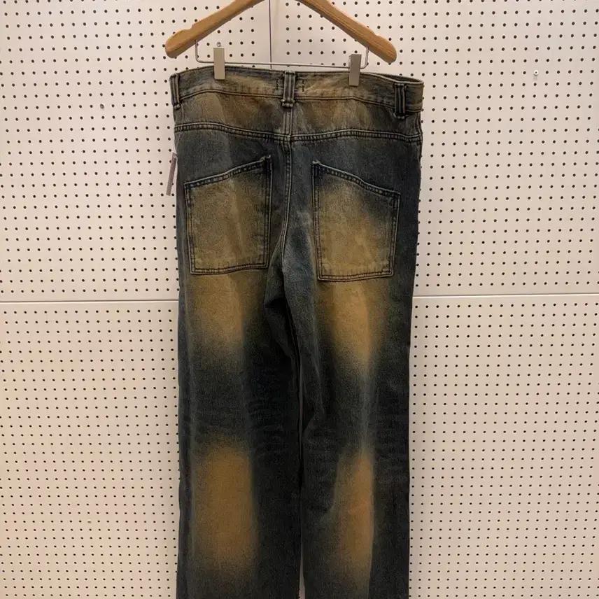 빈티지 워싱 데미지 와이드 데님 팬츠 U882 5