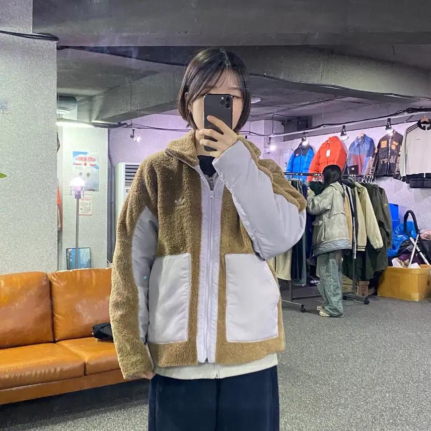 아디다스 브라운 쉐르파 바이커 재킷 B4174 2