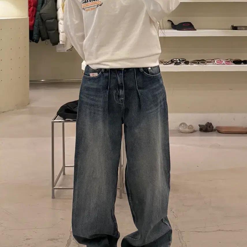 워싱 와이드 데님 팬츠 U848 2