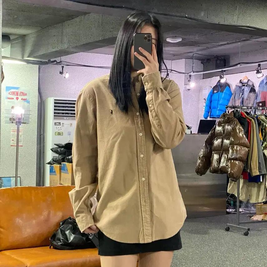 폴로 랄프로렌 포니로고 베이지 옥스퍼드 셔츠 B4117 2