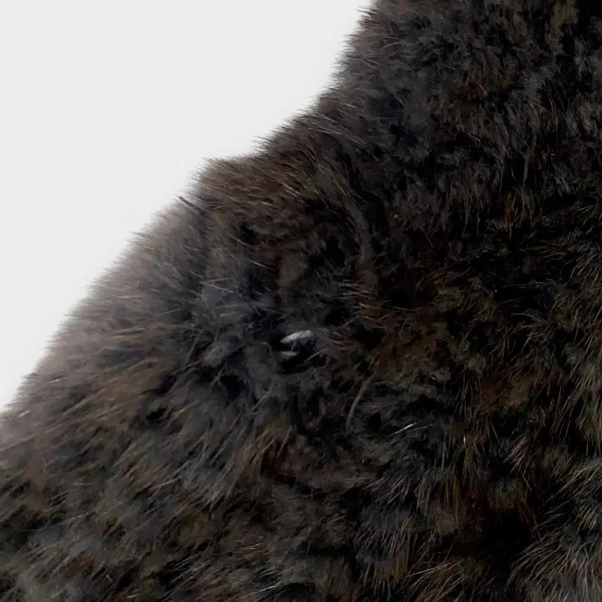 [M63] ungaro 웅가로 밍크 머플러 브라운 6