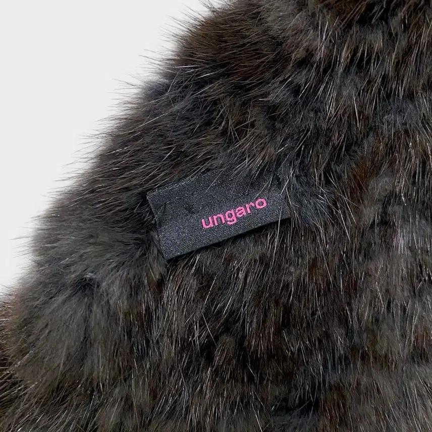 [M63] ungaro 웅가로 밍크 머플러 브라운 5