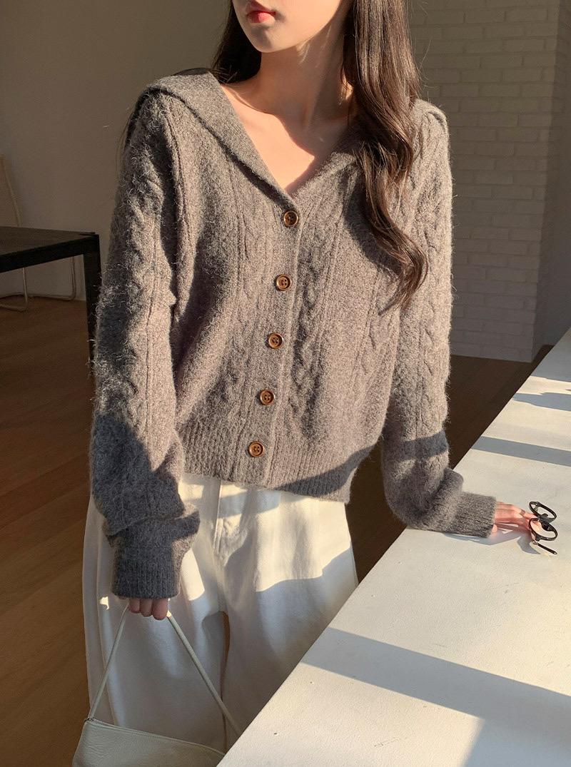 아뜨랑스 세일러 가디건 차콜 2
