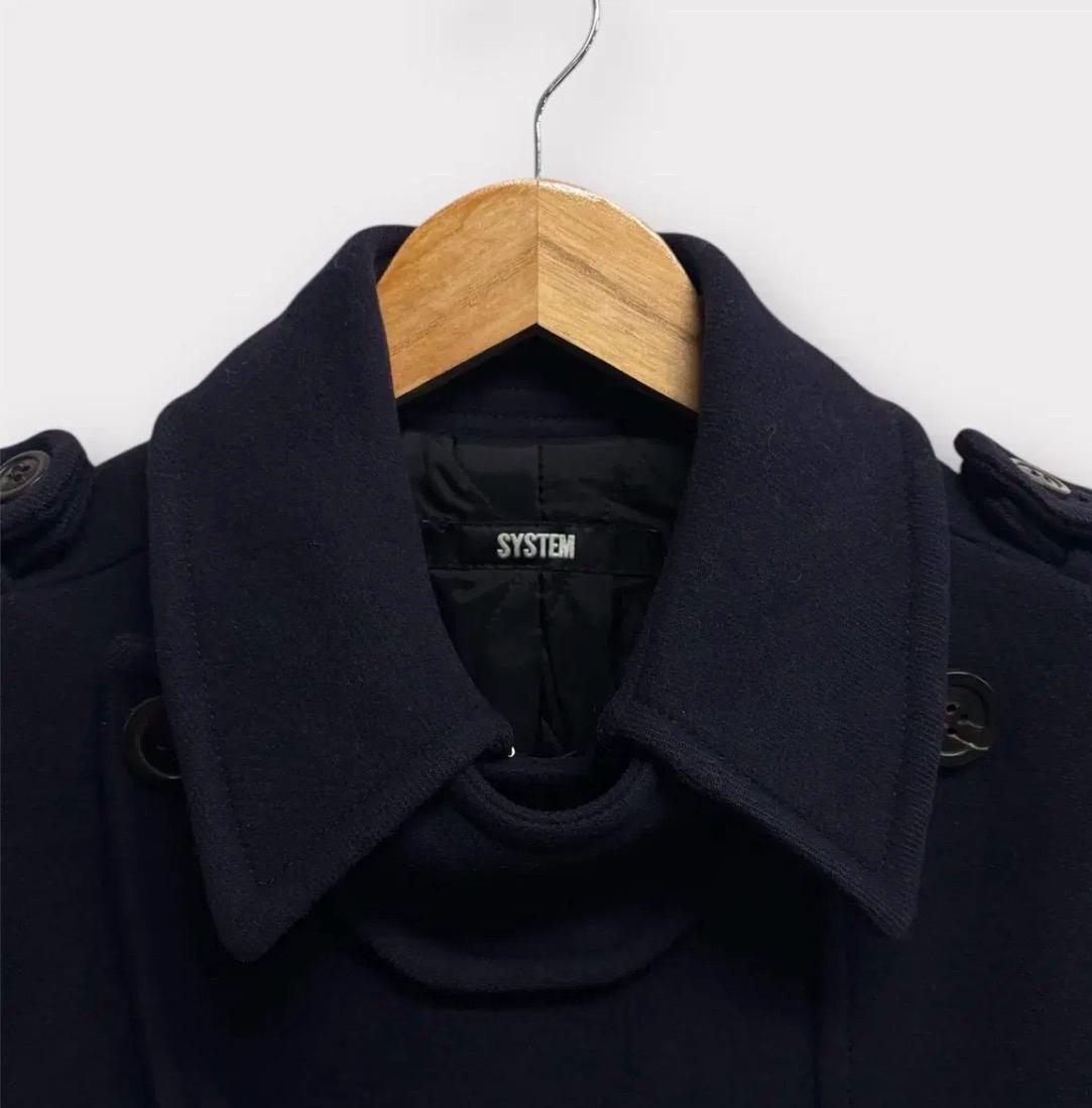 시스템 SYSTEM 더블 네이비 코트 95 5