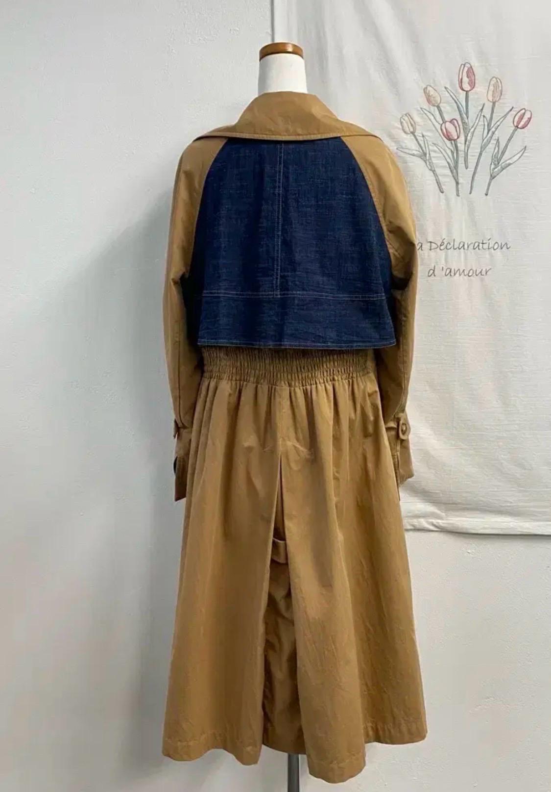 베네통 데님포인트 롱코트 5