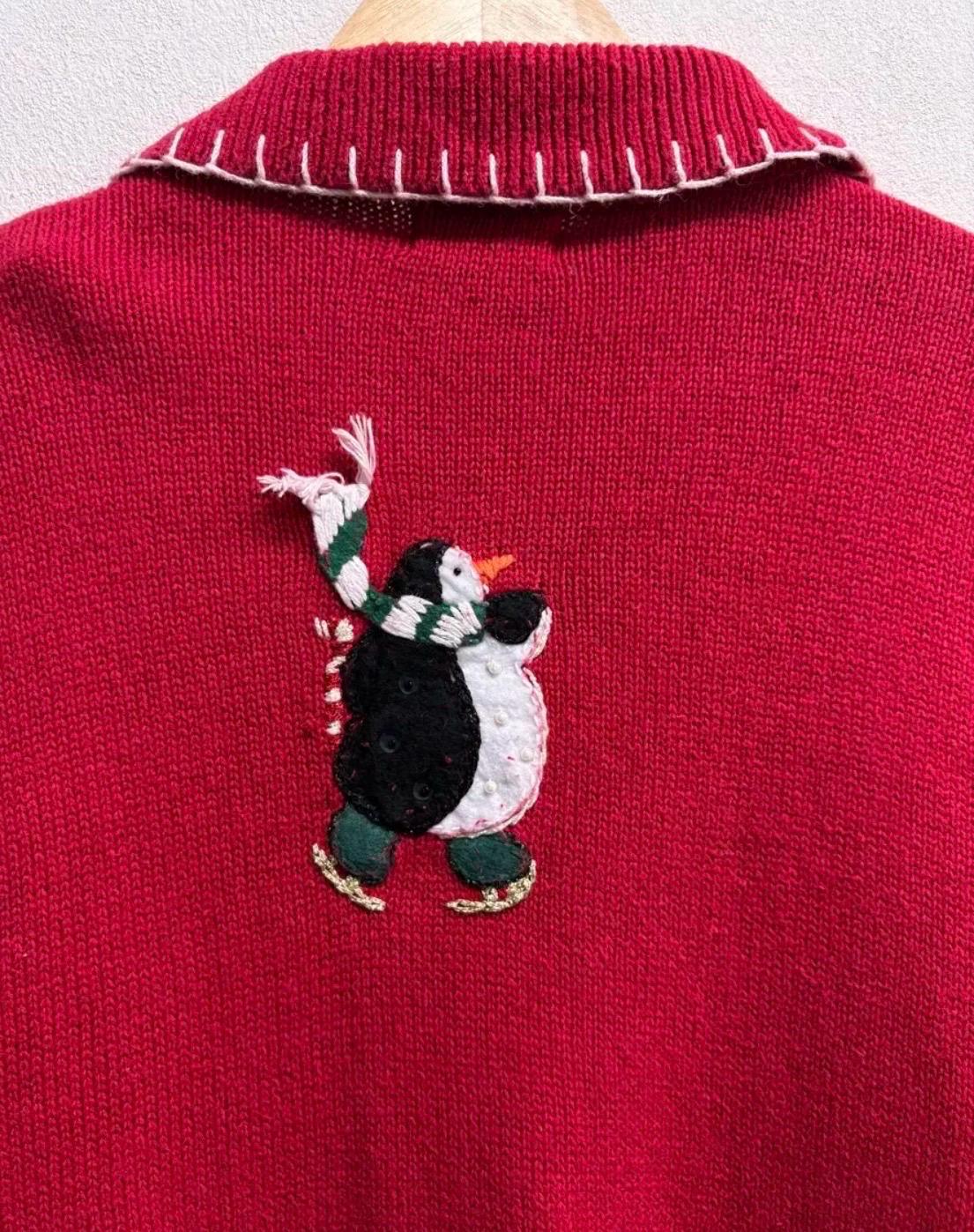 Vintage 90s Christmas 라미 가디건 free 6