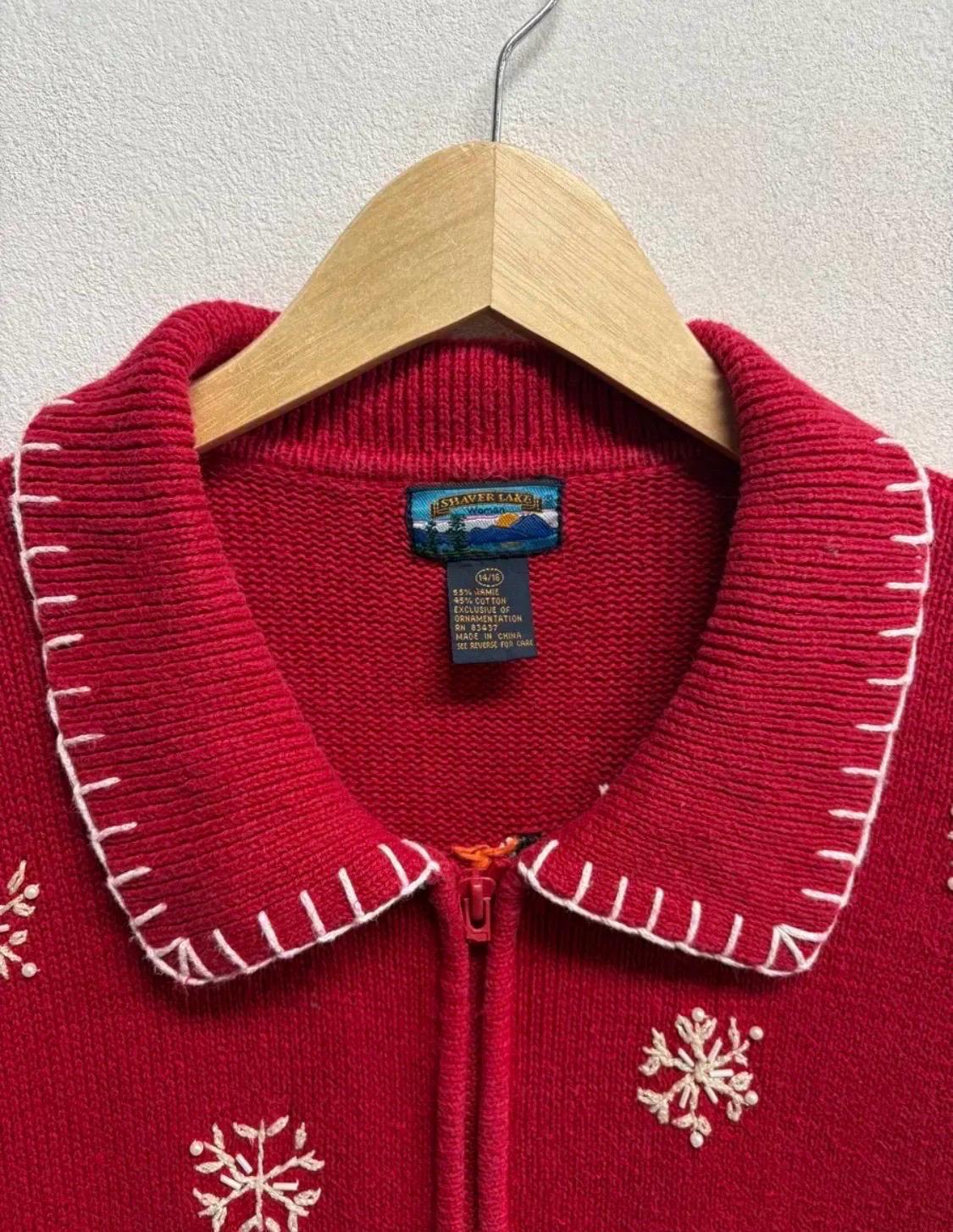 Vintage 90s Christmas 라미 가디건 free 7