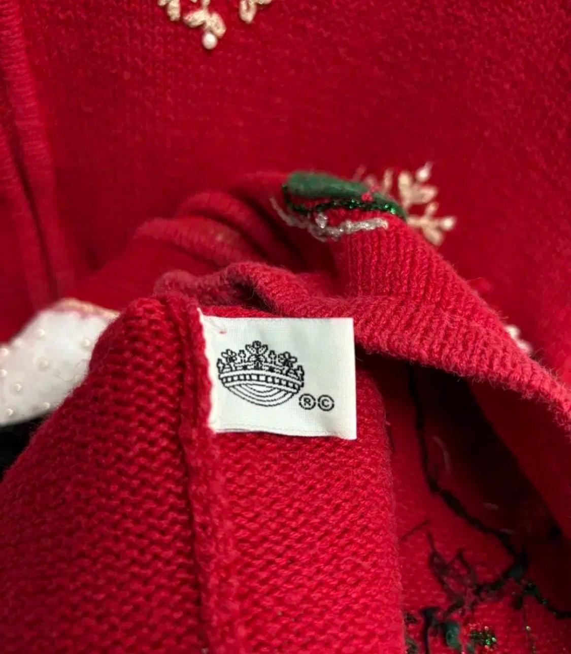 Vintage 90s Christmas 라미 가디건 free 8