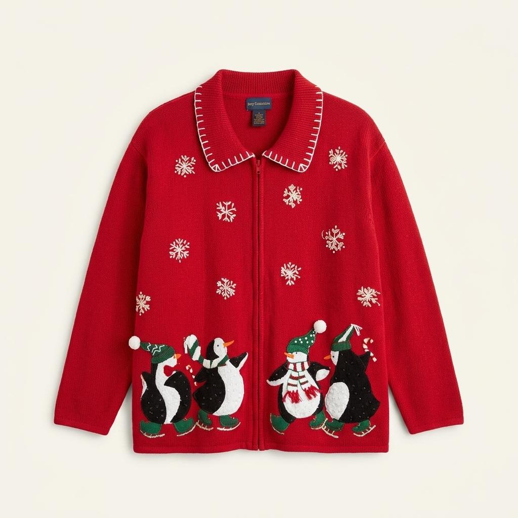 Vintage 90s Christmas 라미 가디건 free 1