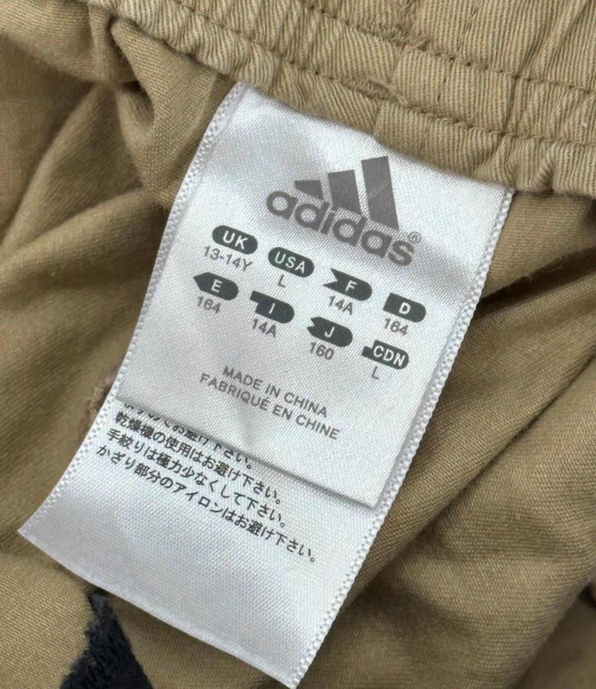 아디다스 베이지 Y2K 레트로 고프코어 스포츠 카고 7부 트레이닝바지 5