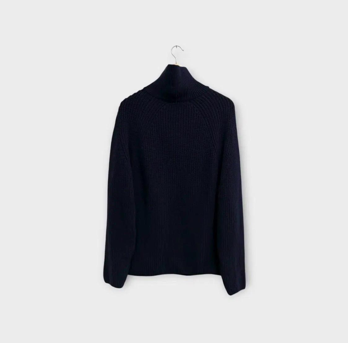 LIFUL MINIMAL GARMENTS 네이비 반집업 니트 M 4