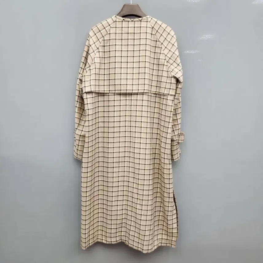 잇미샤 베이지 체크 롱사파리자켓 8
