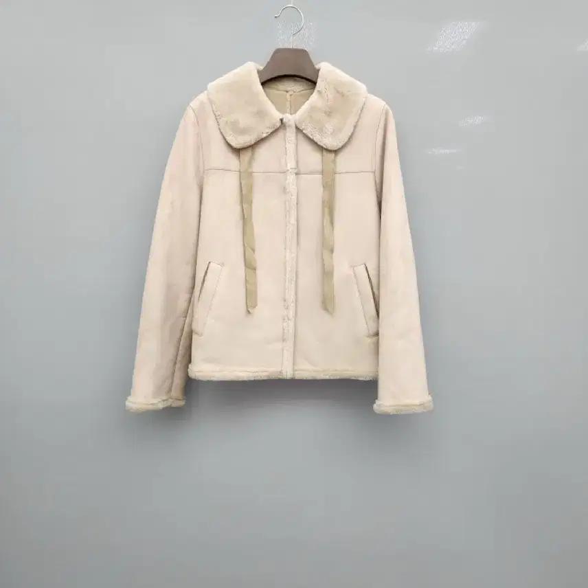 한섬 SJSJ 아이보리 무스탕 스웨이드 자켓 2