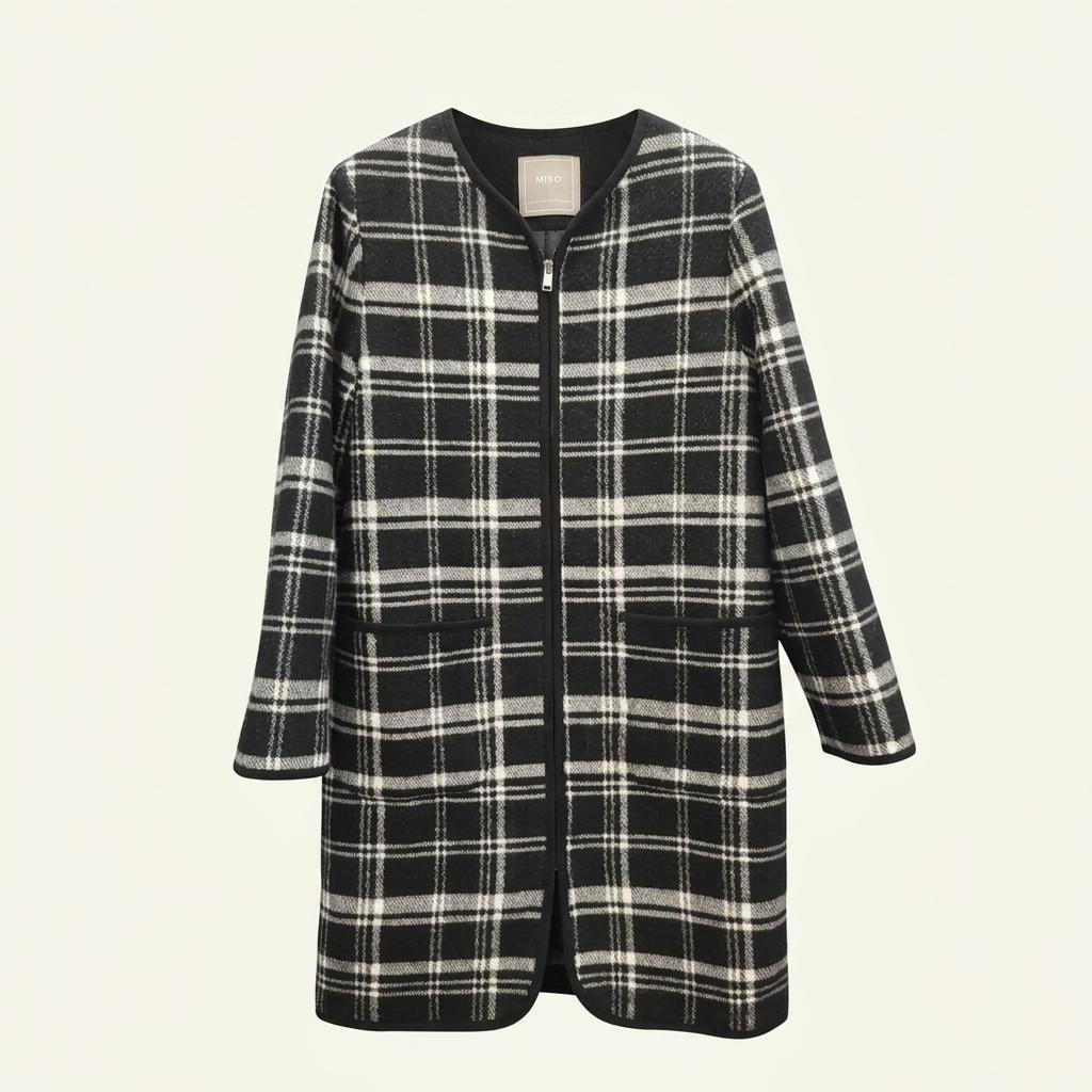 BCBG 2021식 체크 롱자켓 1