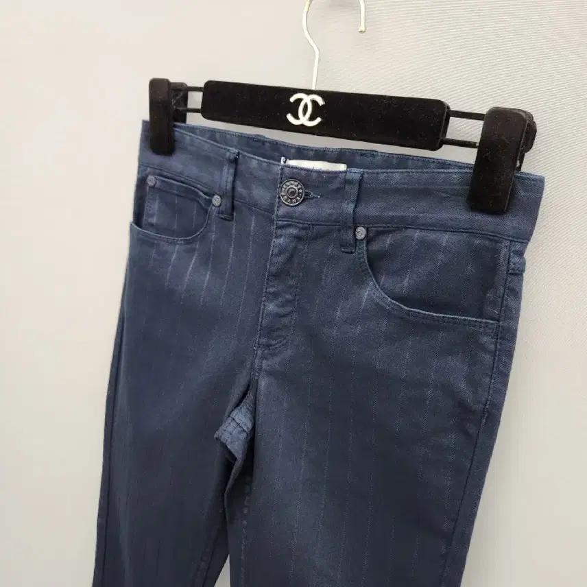 산드로 네이비 스트라이프 팬츠 텍달린 새상품 4