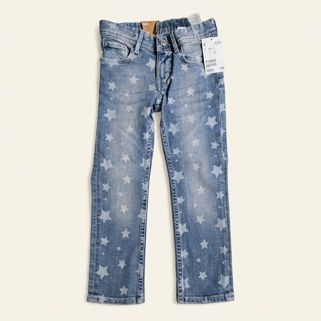 H&M 키즈 별무늬 청바지 3.4세 1