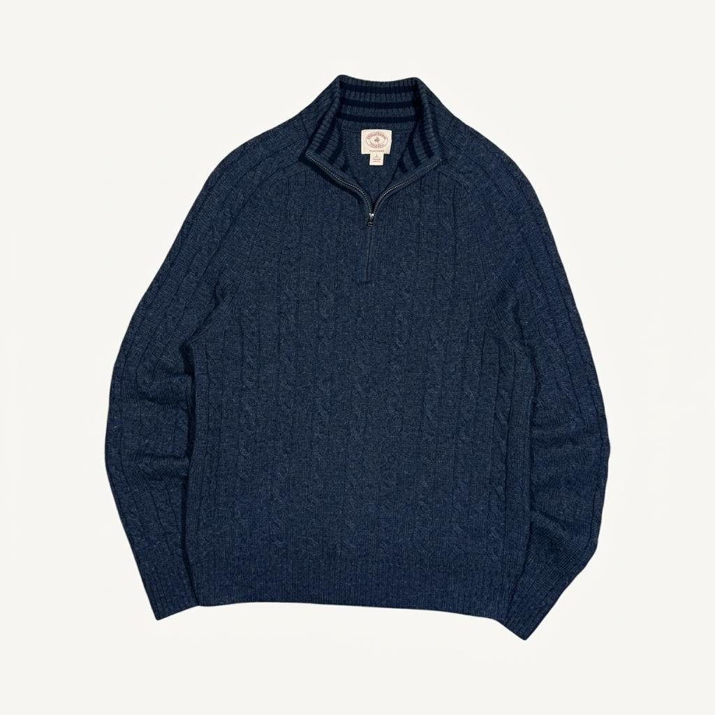 Brooks Brothers 브룩스 브라더스 케이블 반집업 니트 1