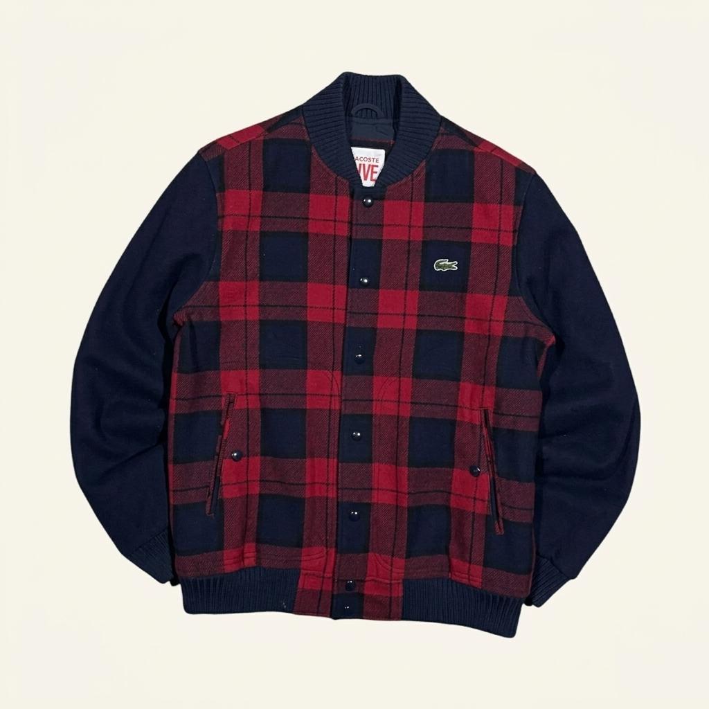 Lacoste 라코스테 타탄체크 울 바시티 자켓 1