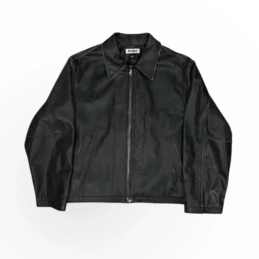 Boutique 86d 디스트레스 카우레더 자켓 2
