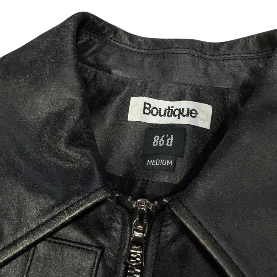 Boutique 86d 디스트레스 카우레더 자켓 5