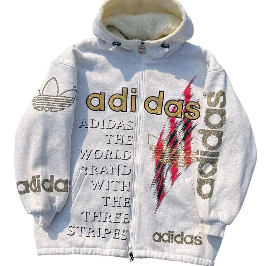 90s Adidas 아디다스 양털 후드집업 2