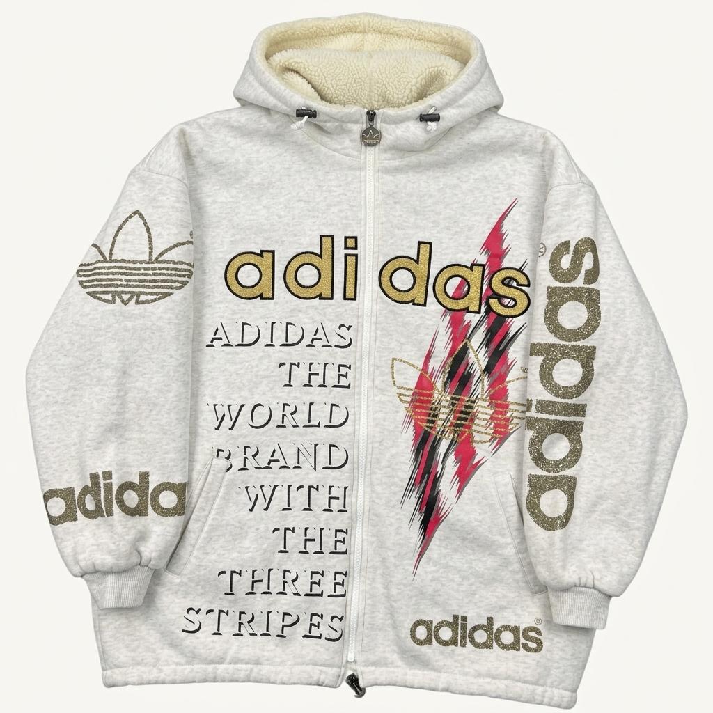 90s Adidas 아디다스 양털 후드집업 1