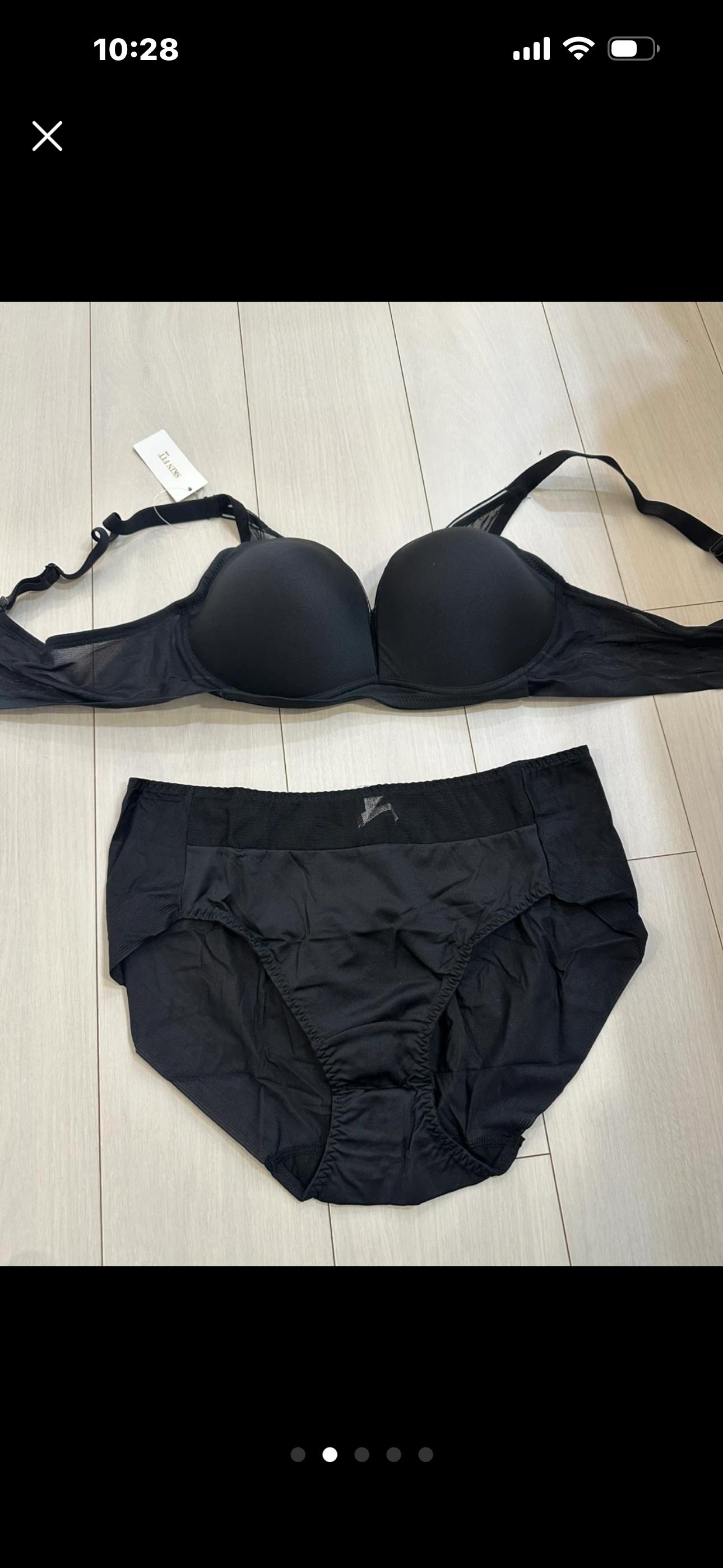 슬림핏 박스새상품 비비안 브라팬티 세트 90B/105 블랙 새상품 2