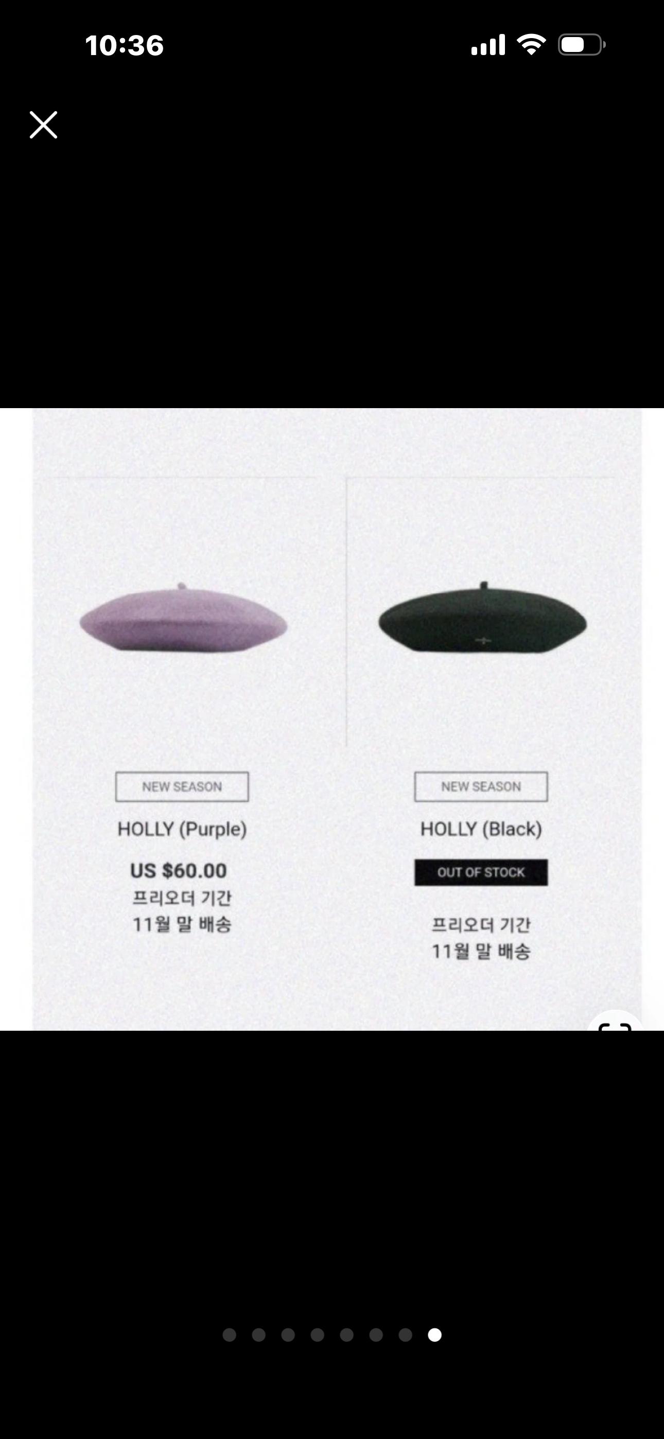 제니모자 블랑 앤 에클레어 Holly 블랙 베레모 6
