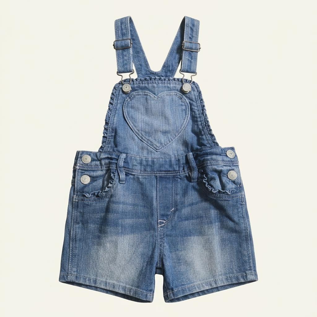 H&M 데님 멜빵 반바지입니다사이즈는 EUR 122 (6-7세) 1