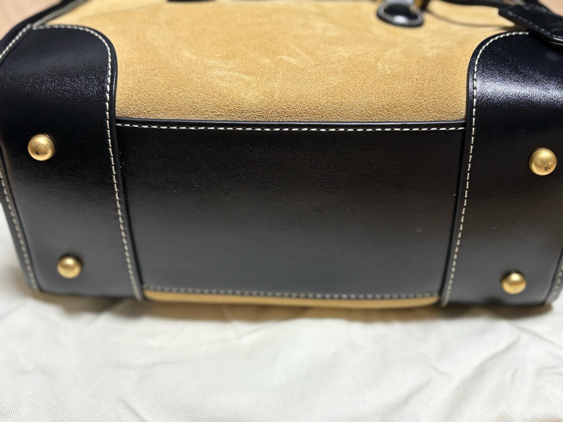HERVÉ Barre Bag  에르베 스웨이드 베이지 토트백 5