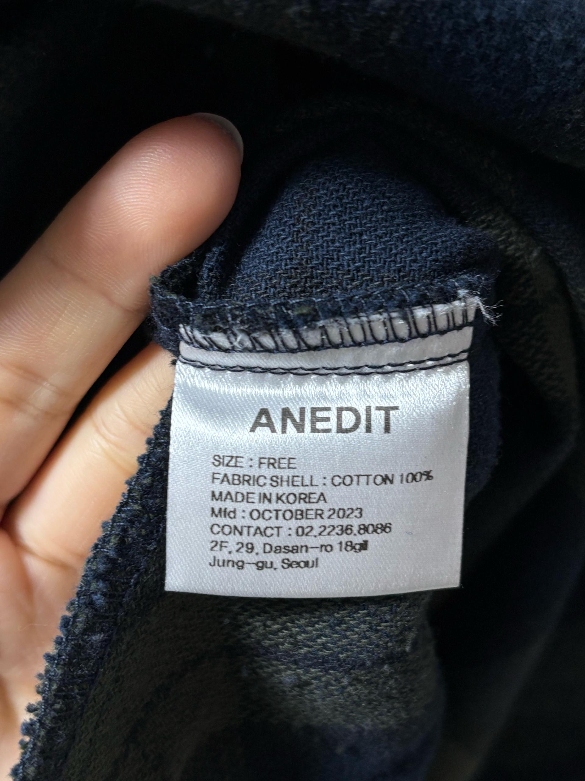 ANEDIT 프렌치무드 체크 셔츠드레스 그린 프리 9