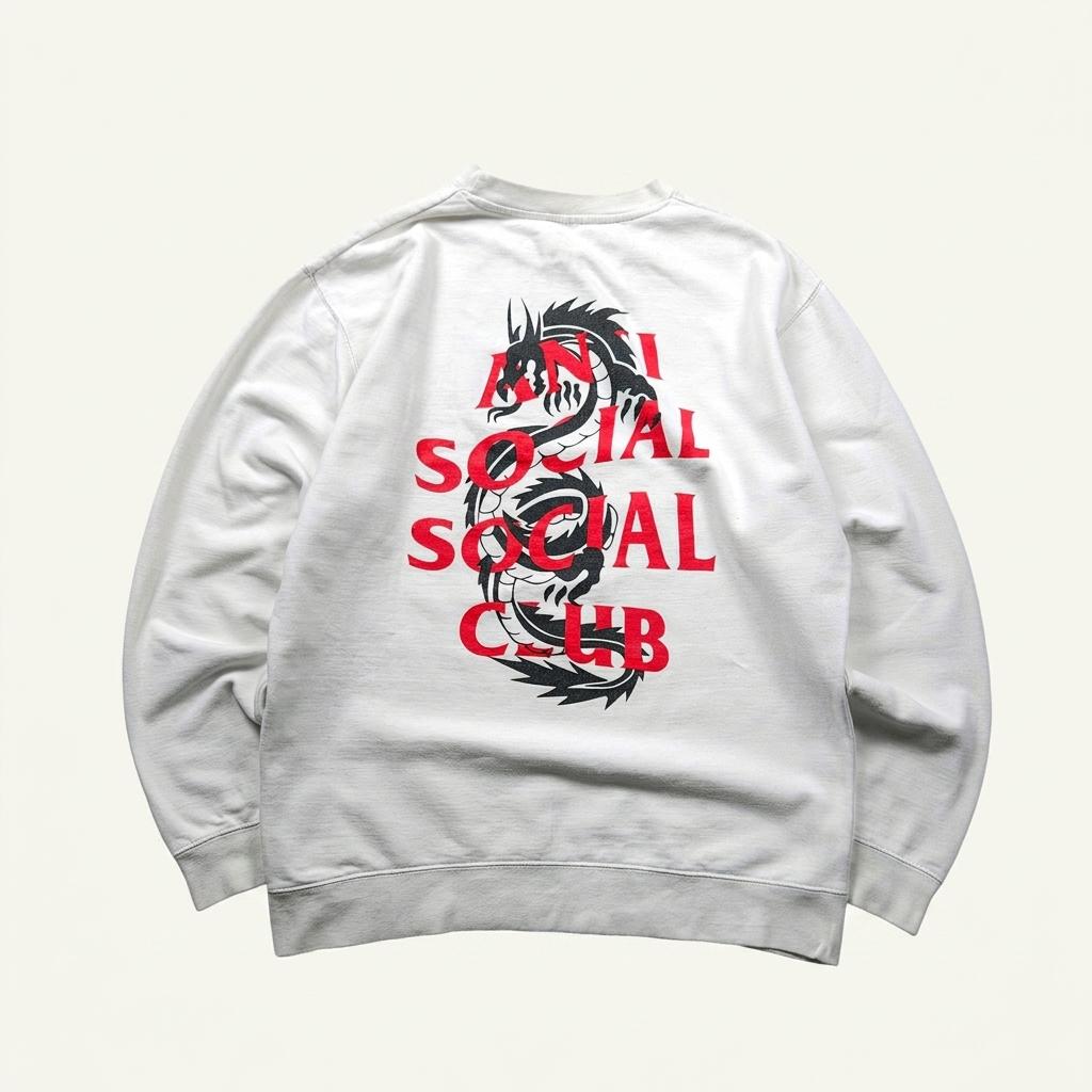 안티소셜소셜클럽 빅로고 크루넥 스웻 셔츠 (XL) 1