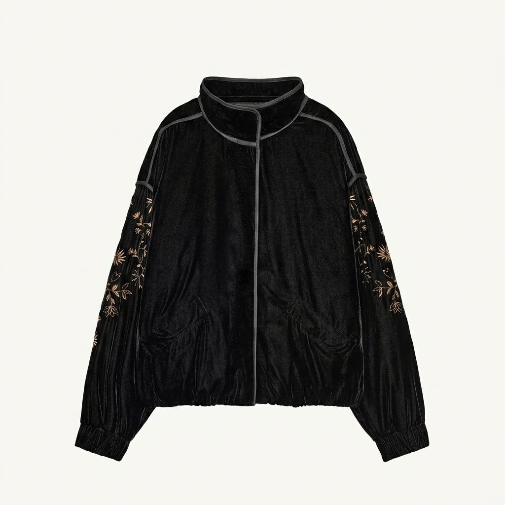 택만제거 새상품 자라 벨벳 자켓 25fw  1