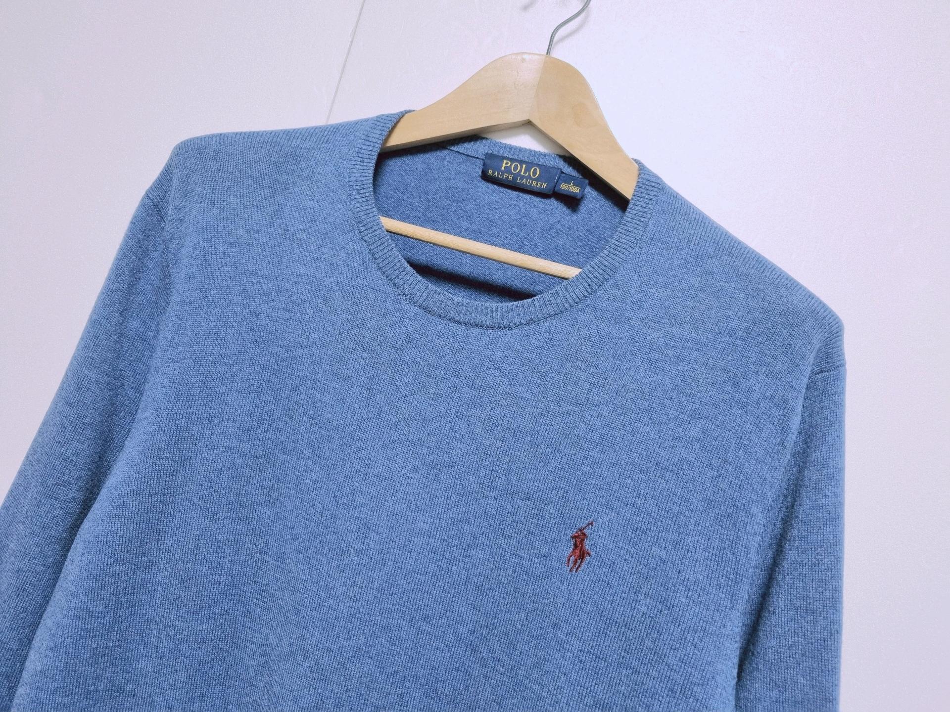 남성 폴로 POLO wool 울 모 100% 긴팔 라운드 니트 스웨터 2