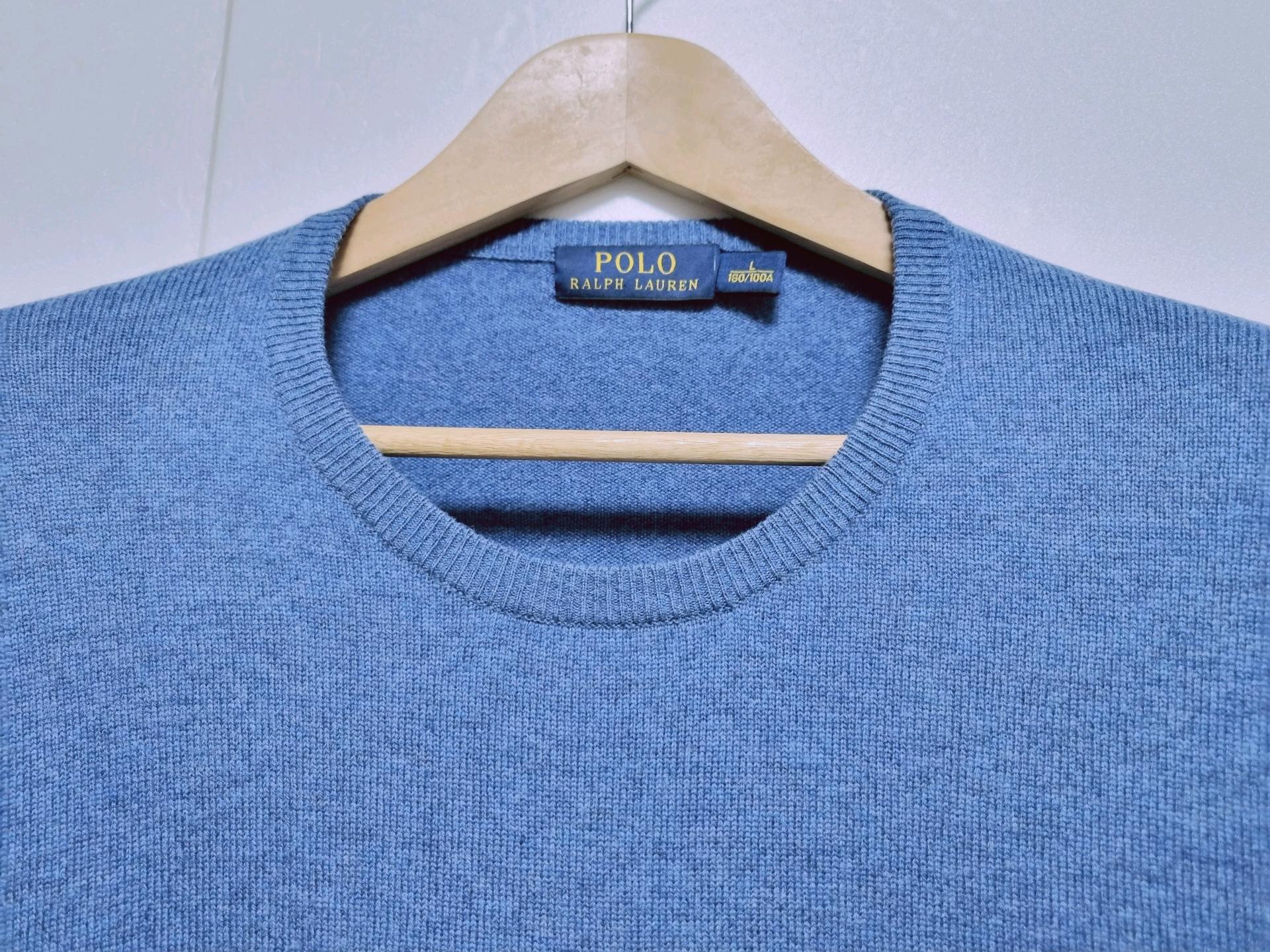 남성 폴로 POLO wool 울 모 100% 긴팔 라운드 니트 스웨터 8