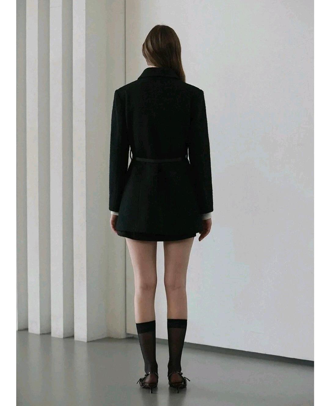 Belt Half Wool Jacket (black) 3