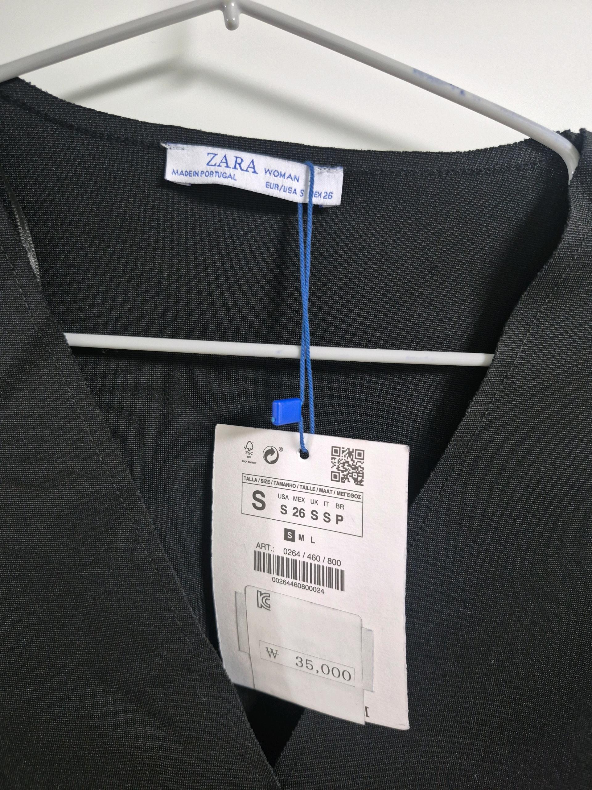자라우먼 블랙 브이넥 블라우스s 4